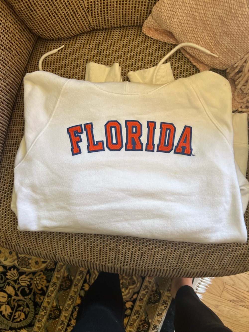 White Hoodie with Orange & Blue "FLORIDA" UF WOMENS M NWOT